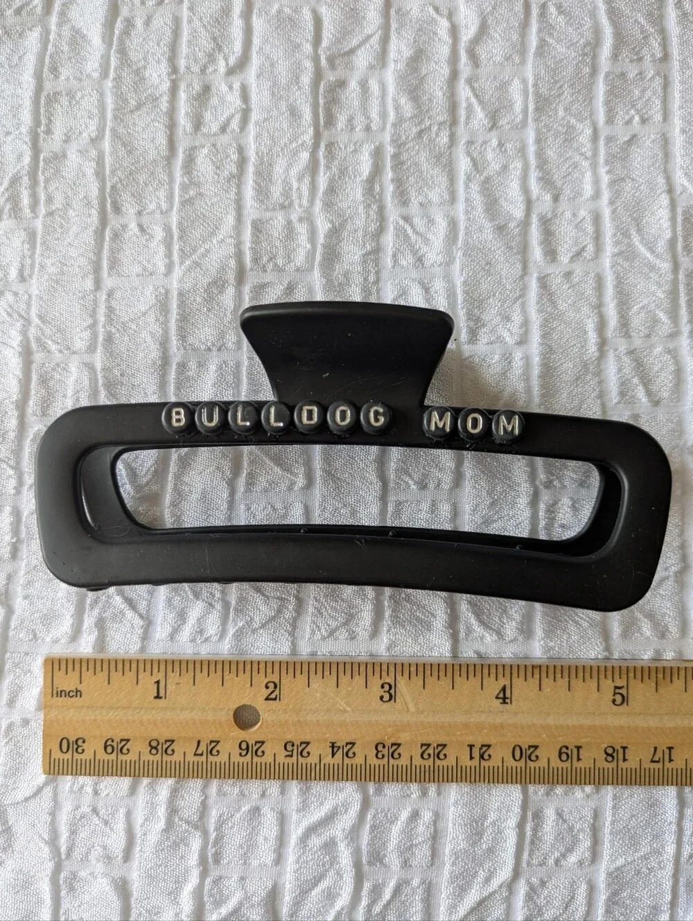 Bulldog Mom Dog Mom Hair Clip Claw Style Handcrafted | NWT